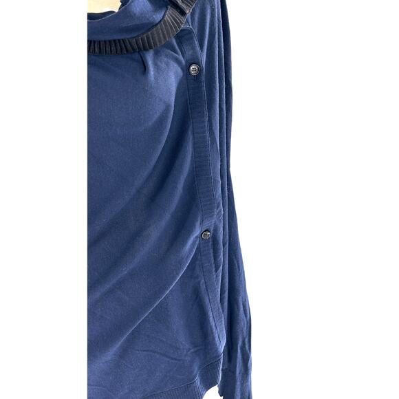 Lafayette 148 Cardigan Sweater XXL 2XL Navy Blue Side Button Wool Academia Work - Picture 4 of 8